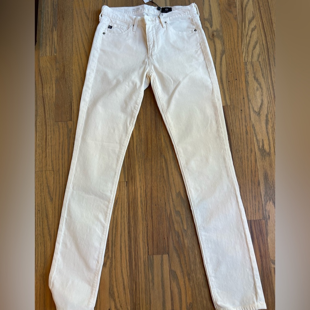 AG Adriano Goldschmied Cream Skinny Jeans